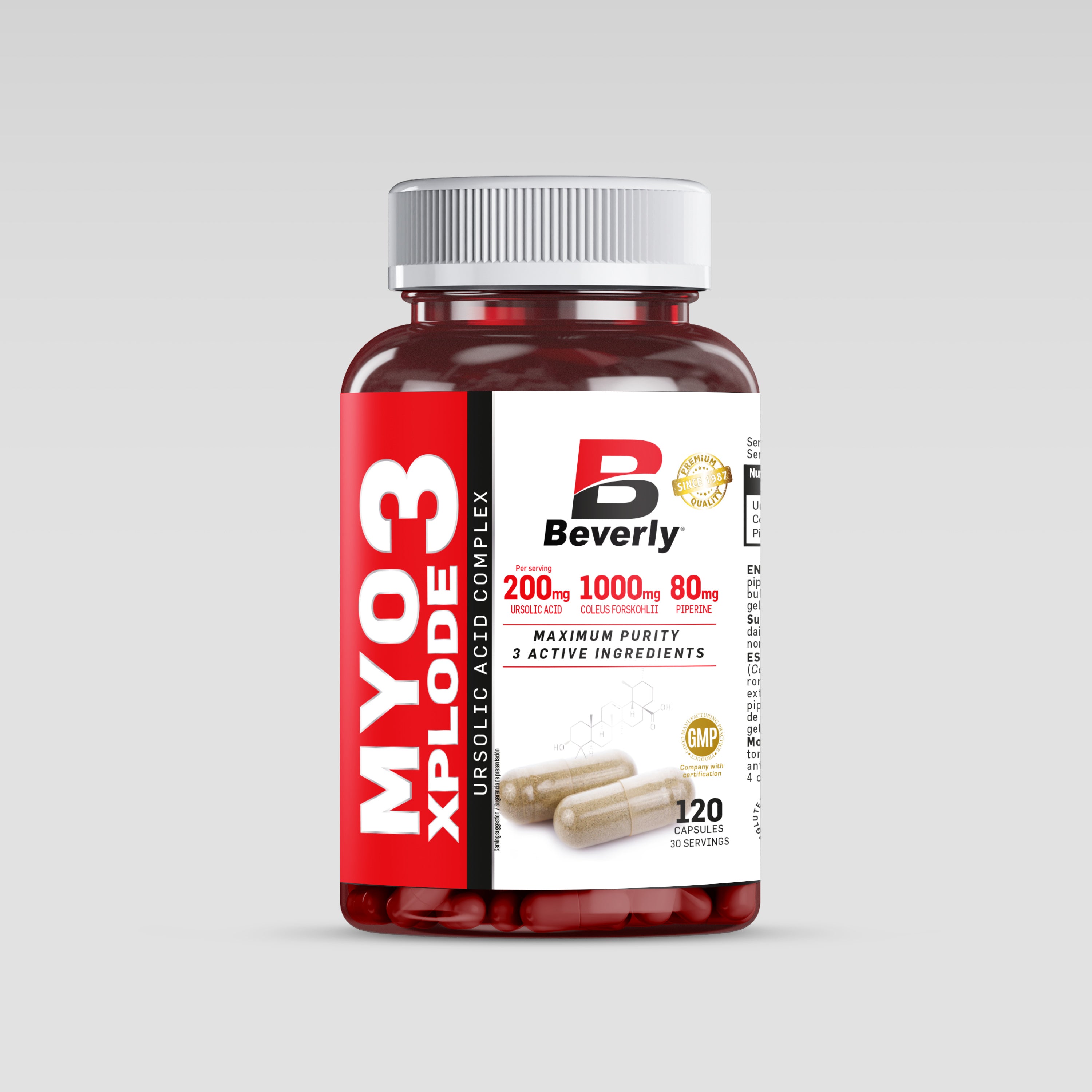 MYO3 - Inhibiteur de la Myostatine - 120 gélules - 30 portions