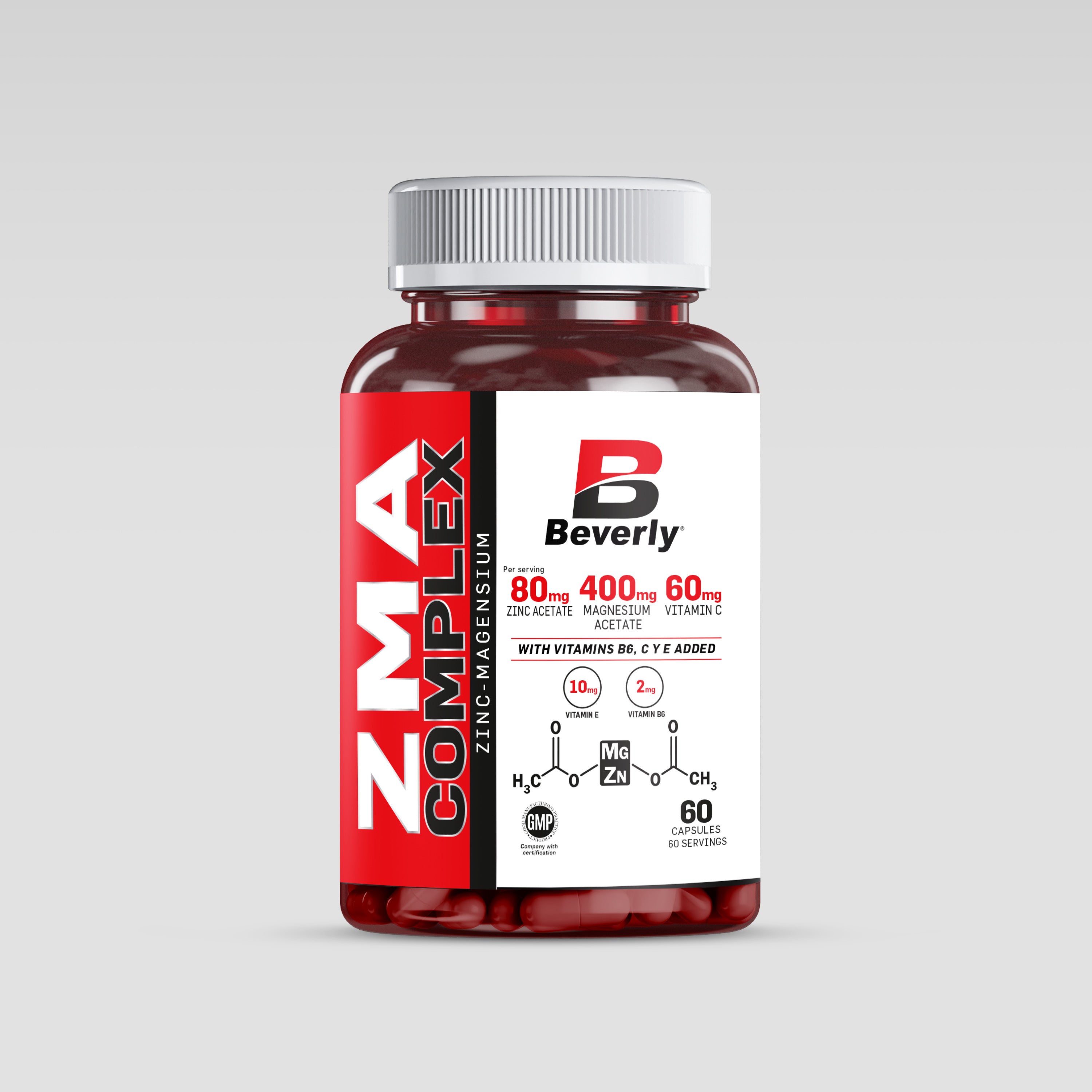 ZMA + Vitamine B6 - 60 Caplets - 60 Portions