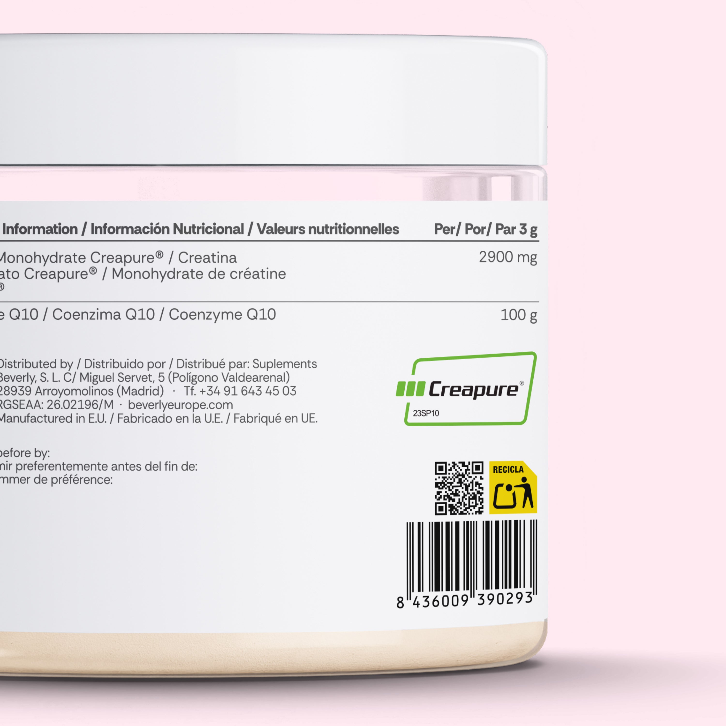 Créatine monohydrate Creapure® + Coenzyme Q10 - 300 g - Pastèque