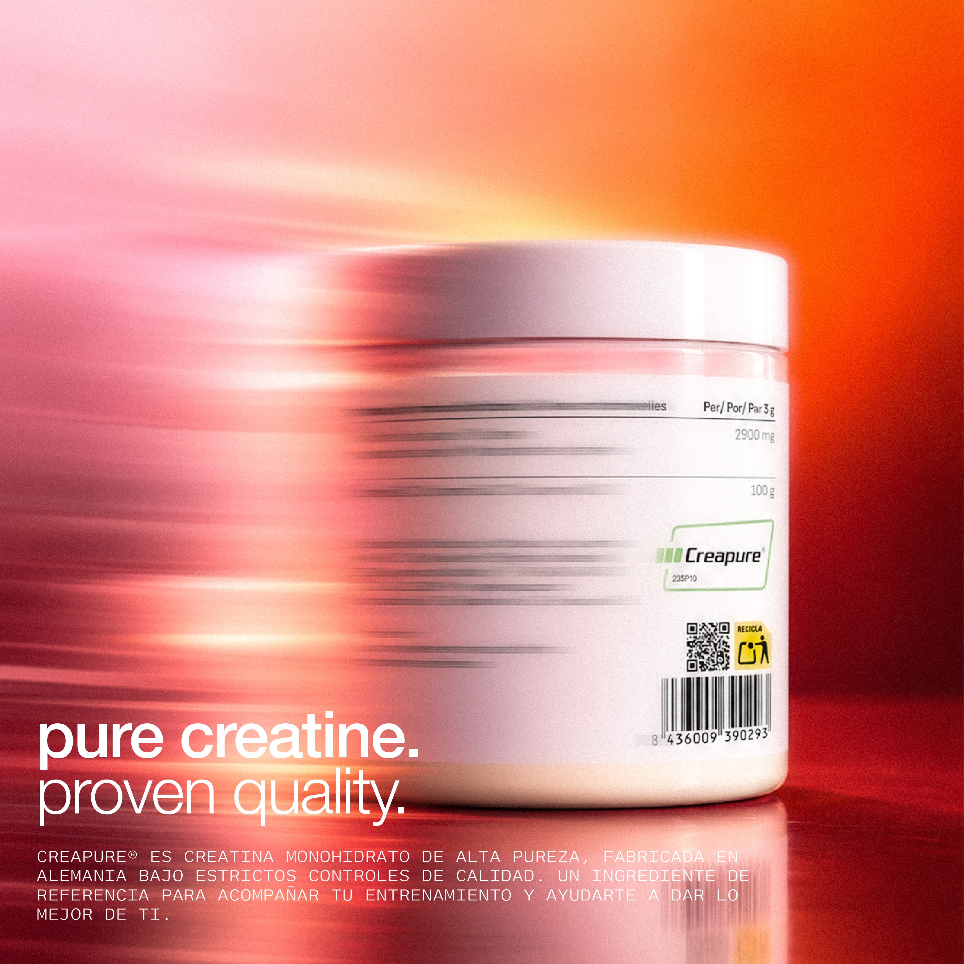 Creatina Monohidrato Creapure® + Coenzima Q10 - 300 g - Sandía