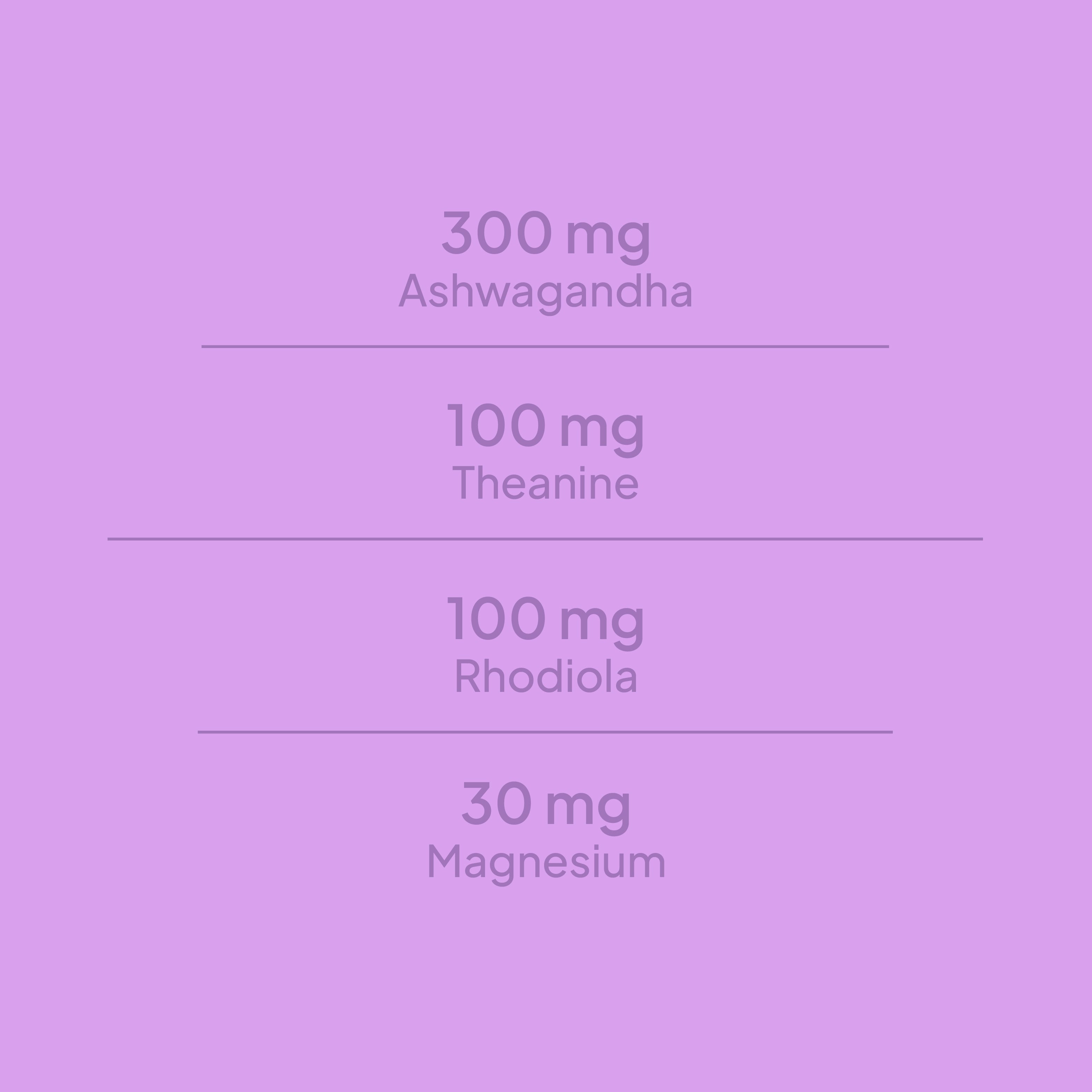 Ashwagandha KSM-66 + Magnesium, L-Theanine &amp; Rhodiola - 60 Caps