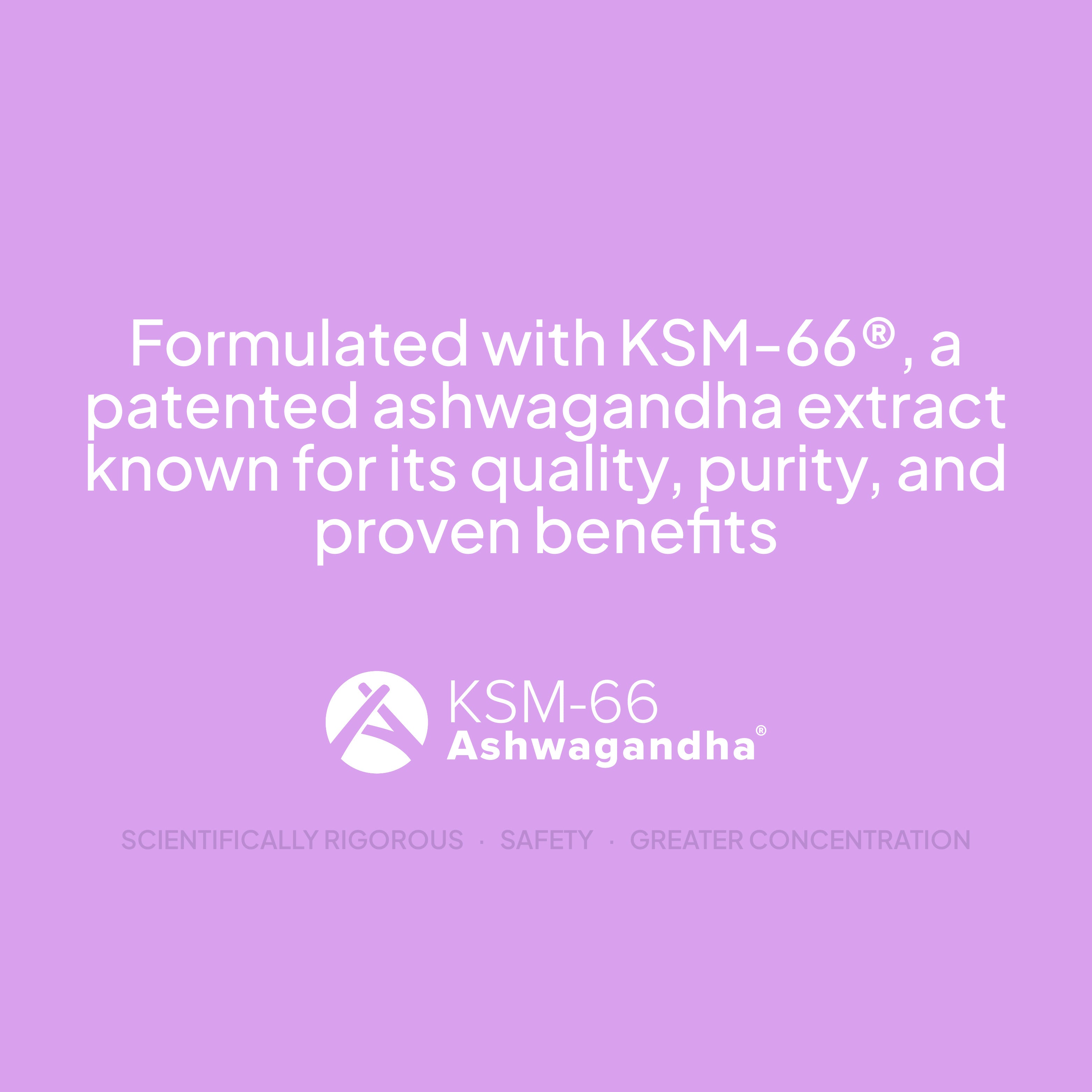 Ashwagandha KSM-66 + Magnesium, L-Theanine &amp; Rhodiola - 60 Caps