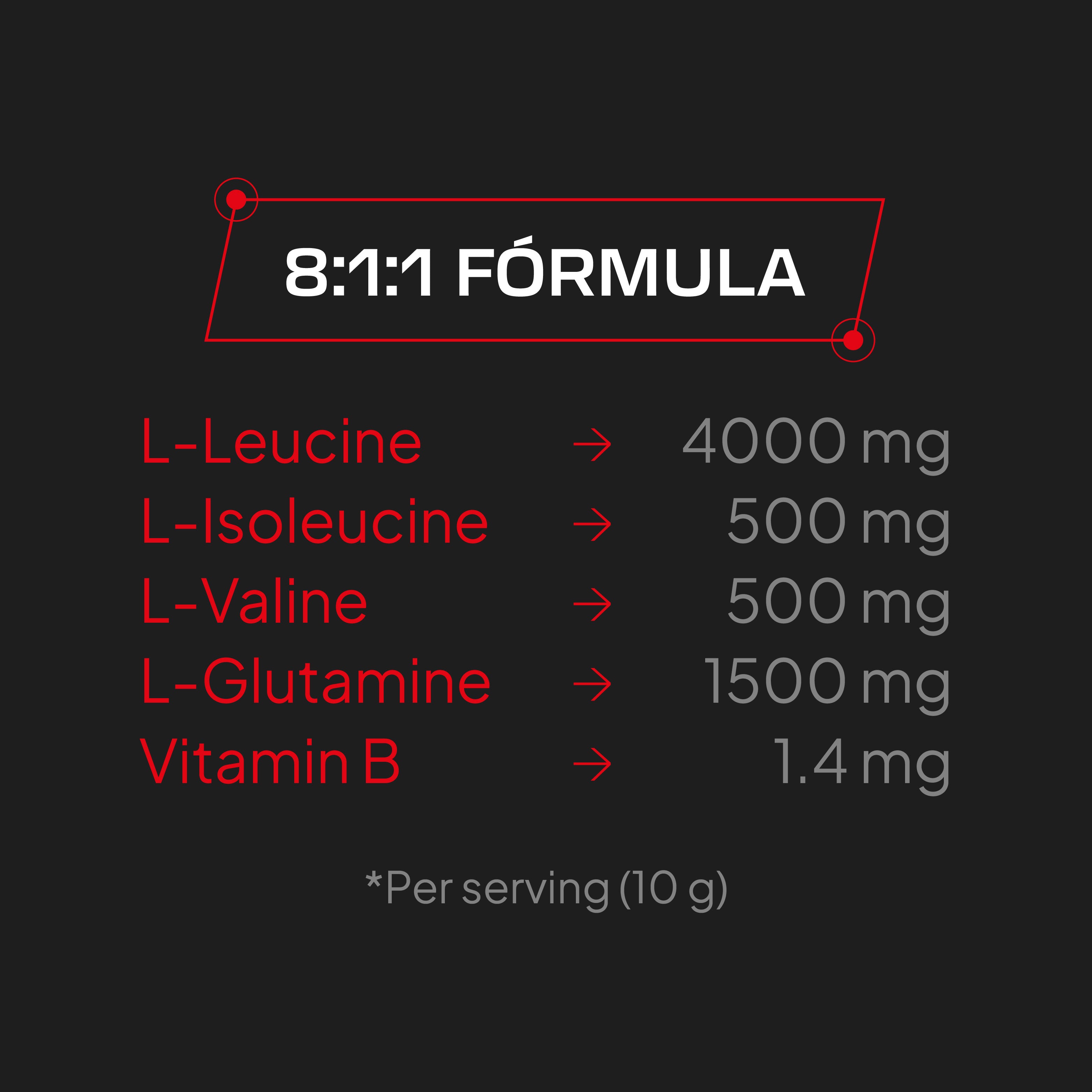 BCAA 8:1:1 + L-Glutamine - 300 g - Sucette Bleue