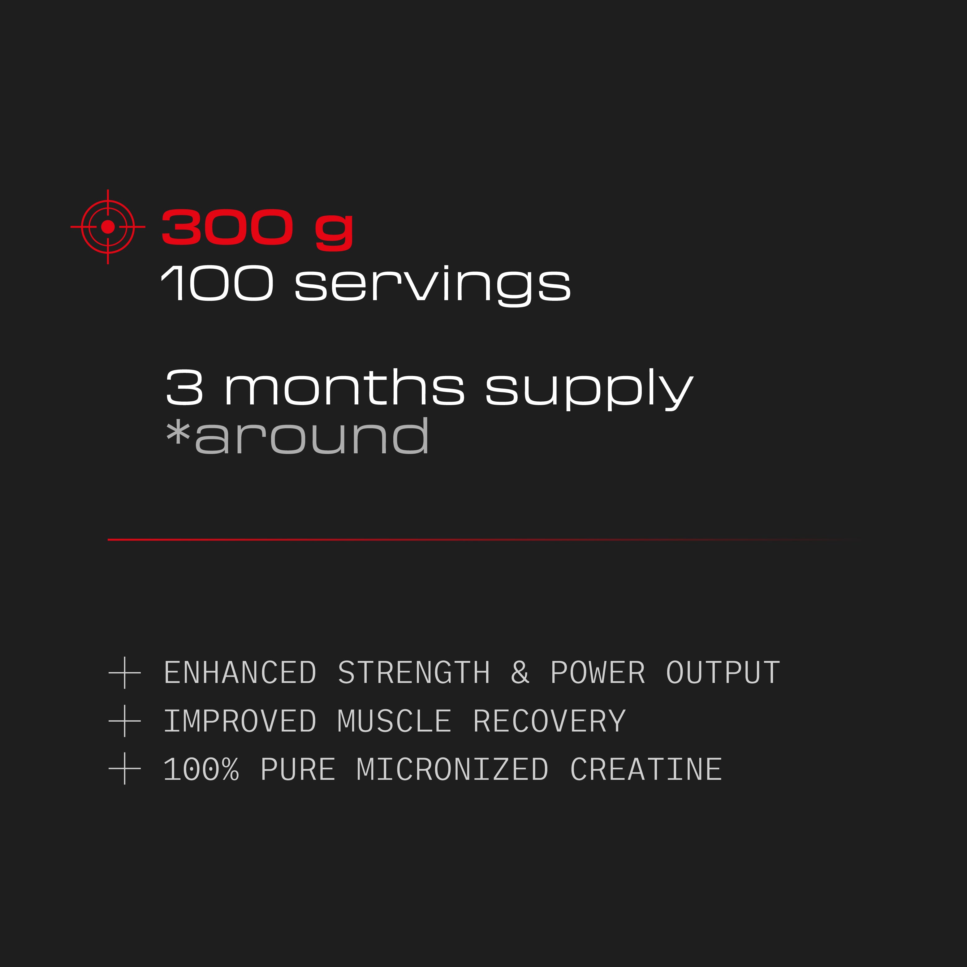 Creatina Monohidrato - 300 g - Unflavored