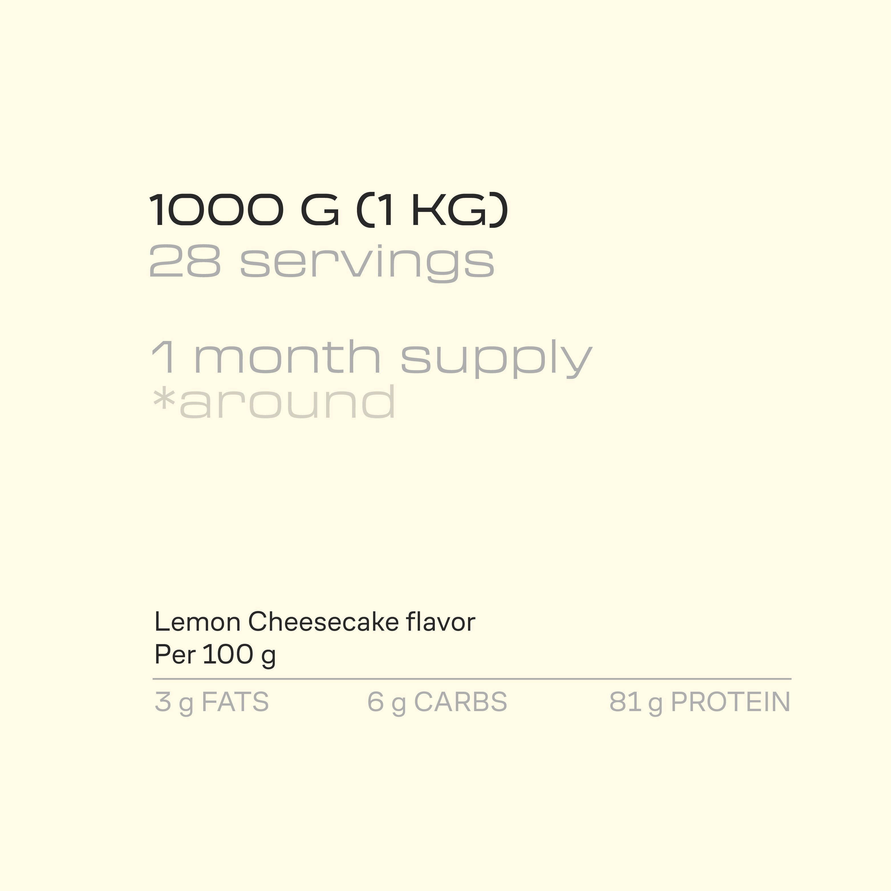 Hydro Protein - 1 Kg - Lemon Cheesecake