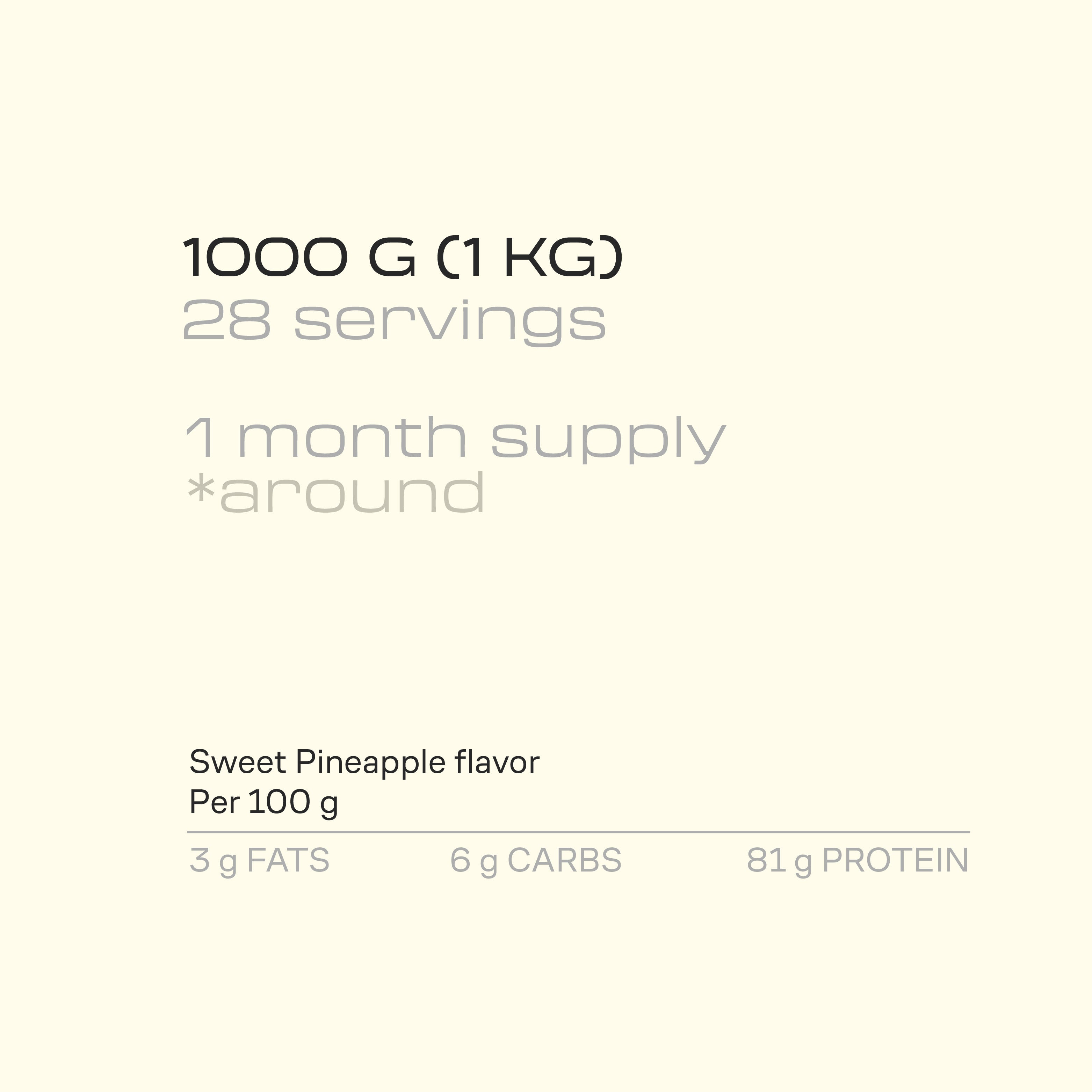 Hydro Protein - 1 Kg - Sweet Pineapple