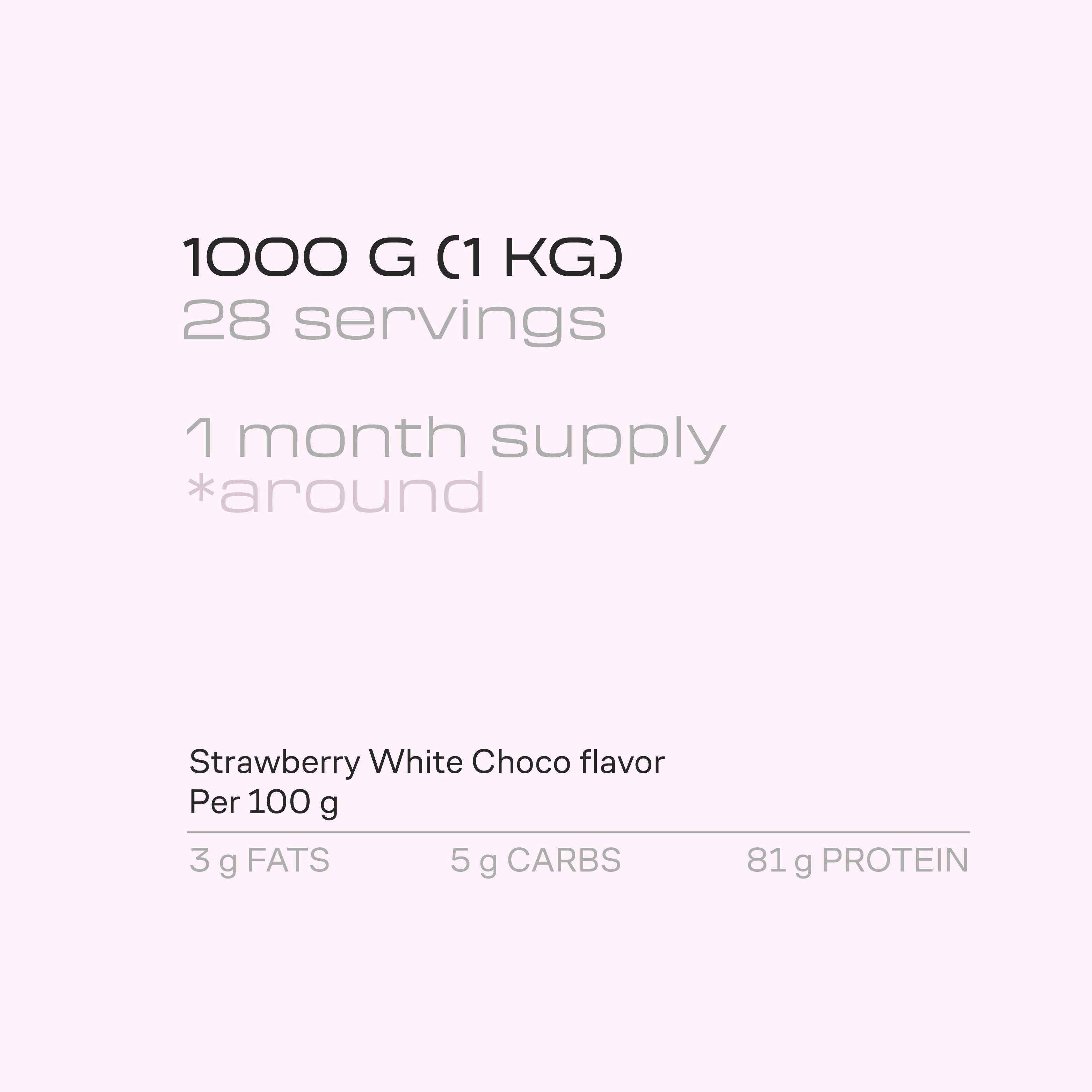 Hydro Protein - 1 Kg - Strawberry White Choco