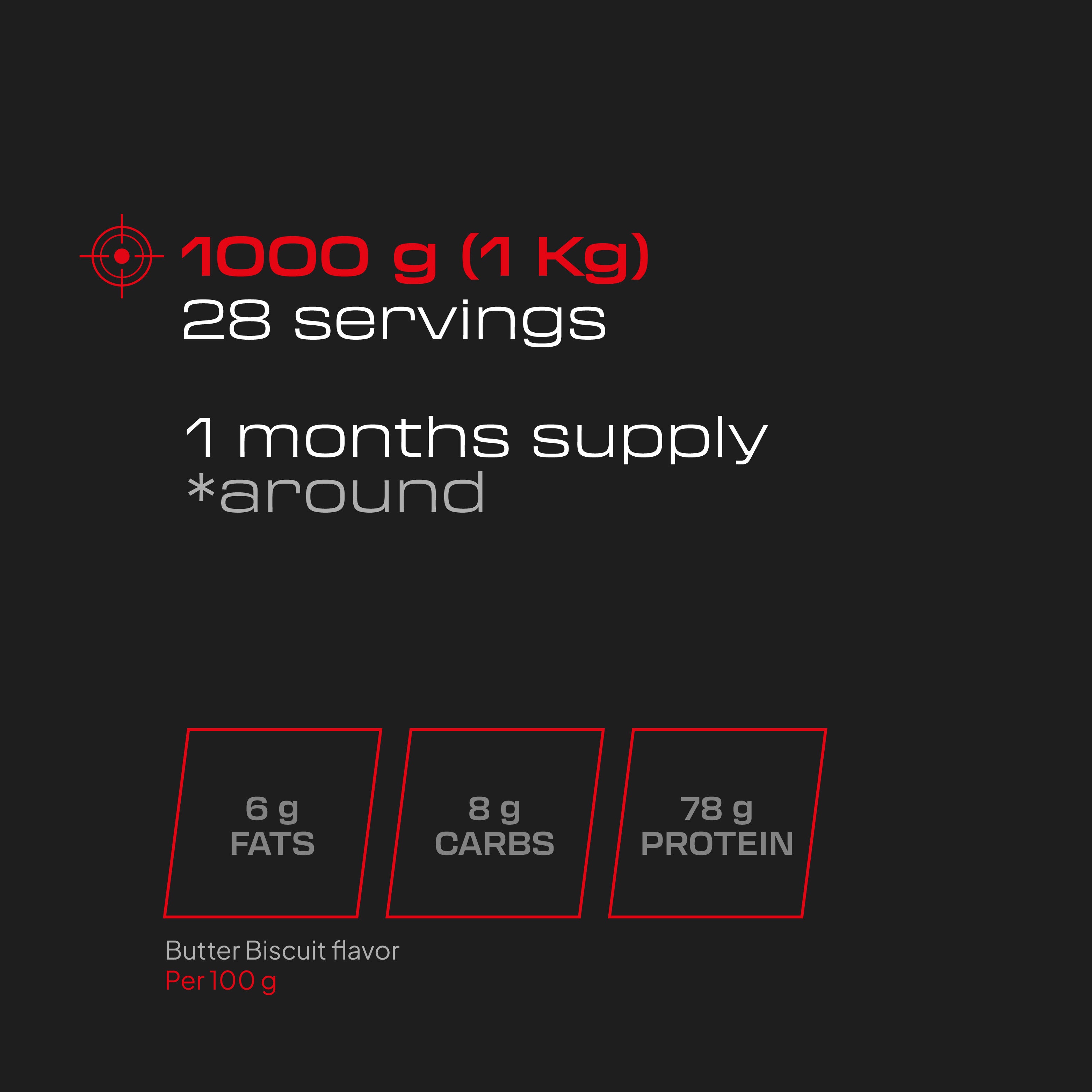 Whey Pro Concentrate - 1 Kg - Butter Biscuit