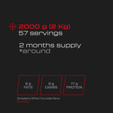 Whey Pro Concentrate - 2 Kg - Strawberry White Choco