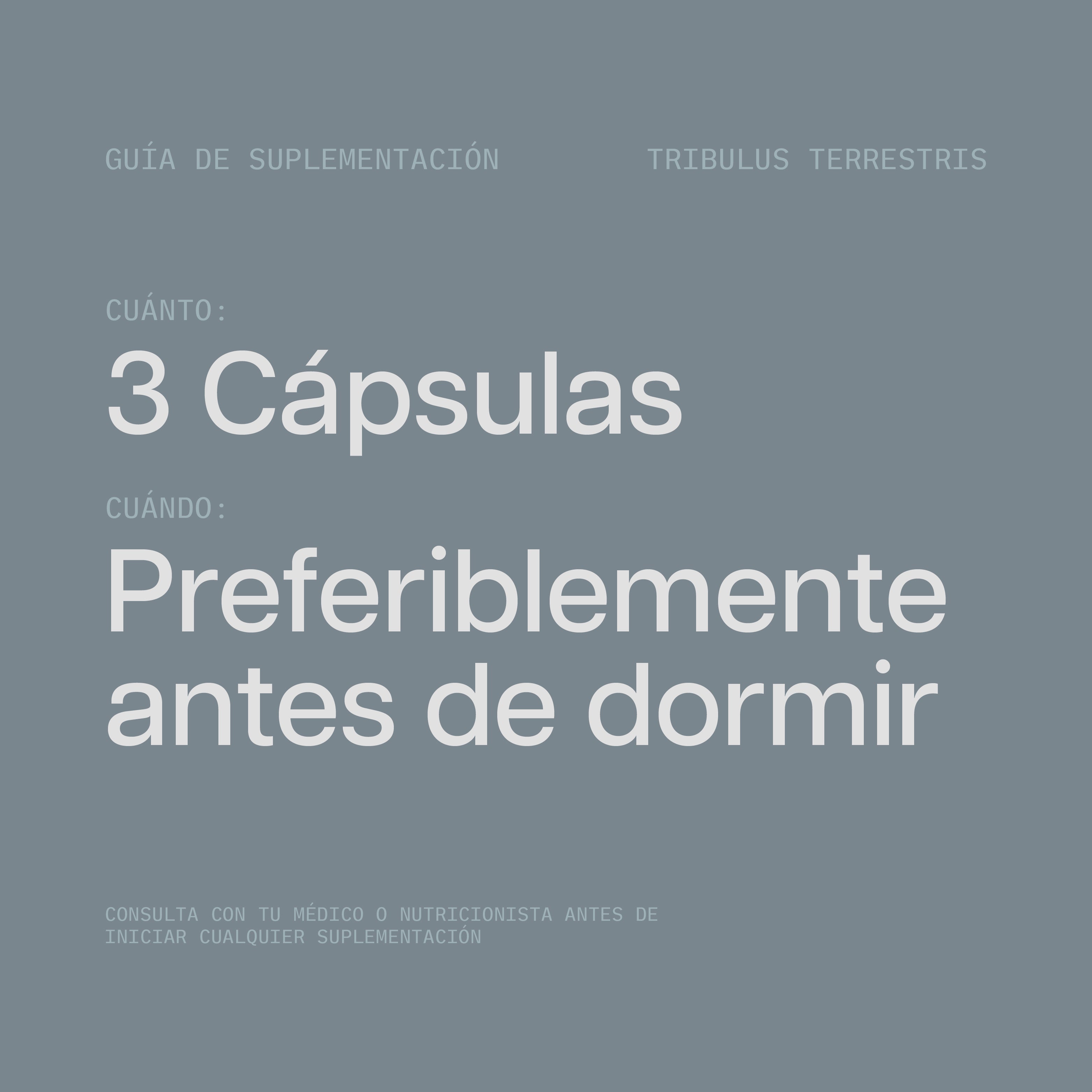 Tribulus Terrestris - 90 Caps - 30 Servicios