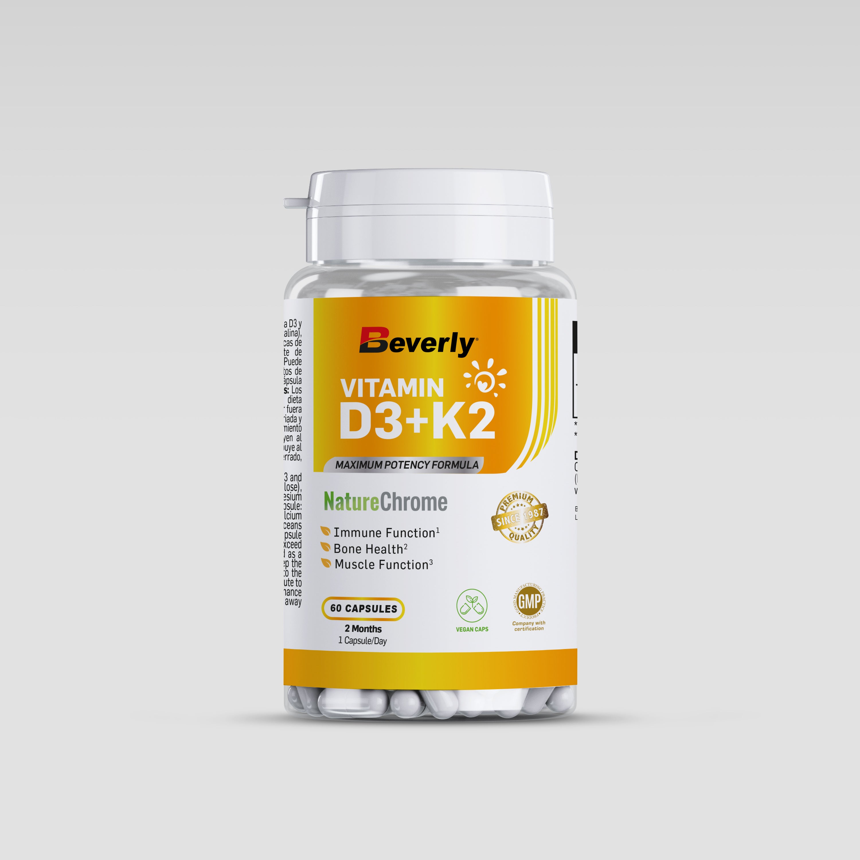Vitamin D3 + K2 - 60 Caplets - 60 Servings