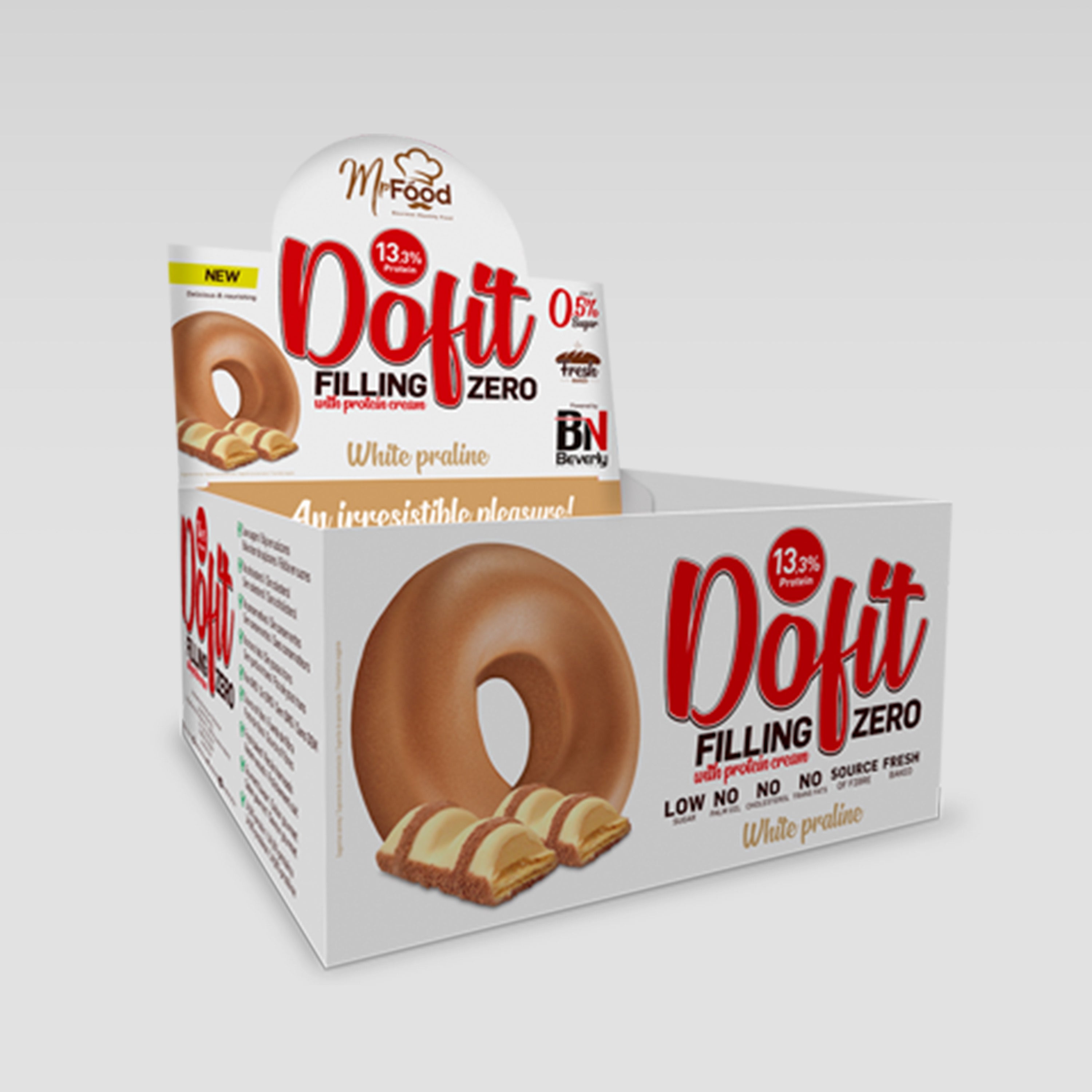 Dofit - Protein Donut - 12 Uds - White Praline