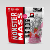 Monster Mass Weight gainer + L-Glutamine - 5 Kg - Strawberry