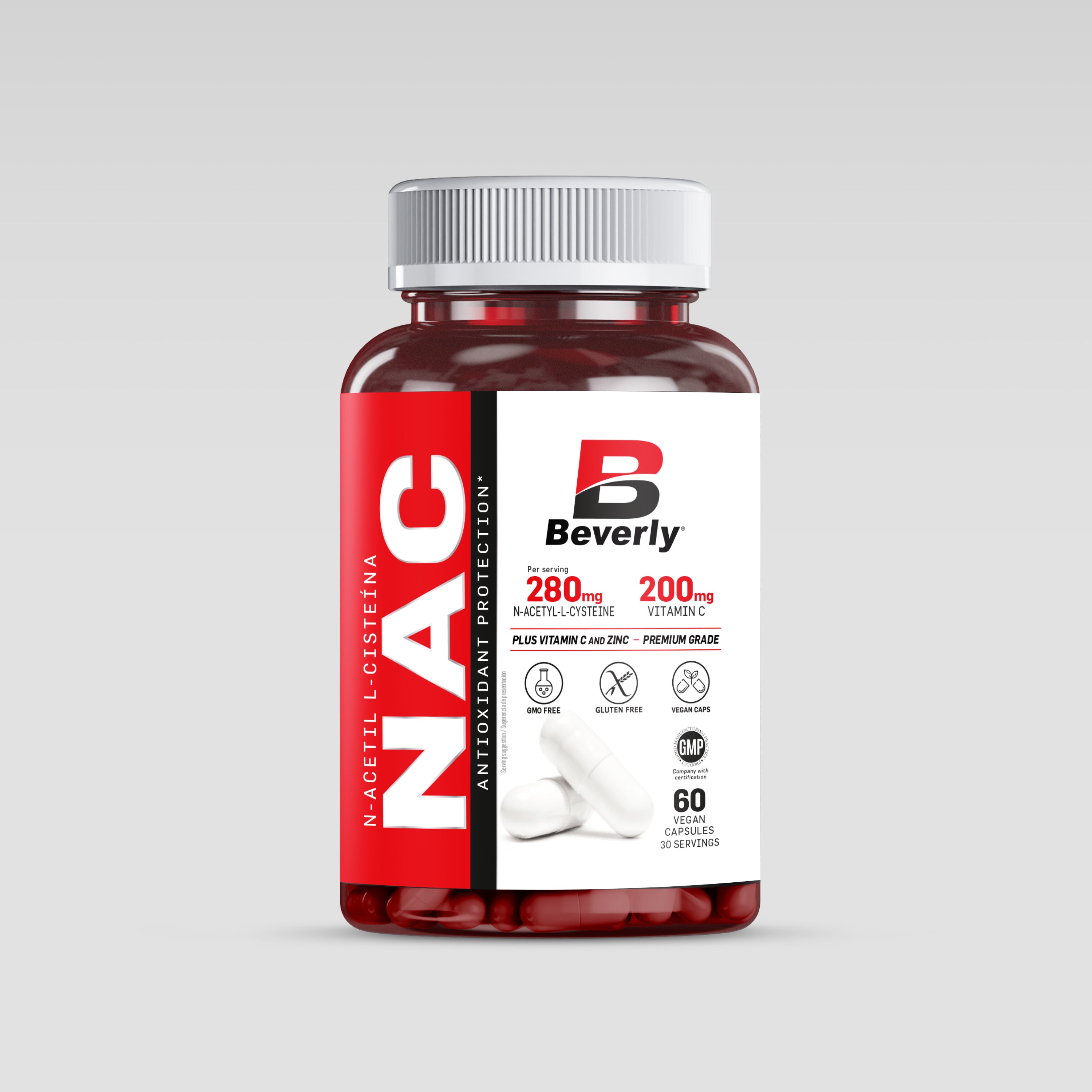 NAC + Vitamin C + Zinc - 60 Caplets - 30 Servings