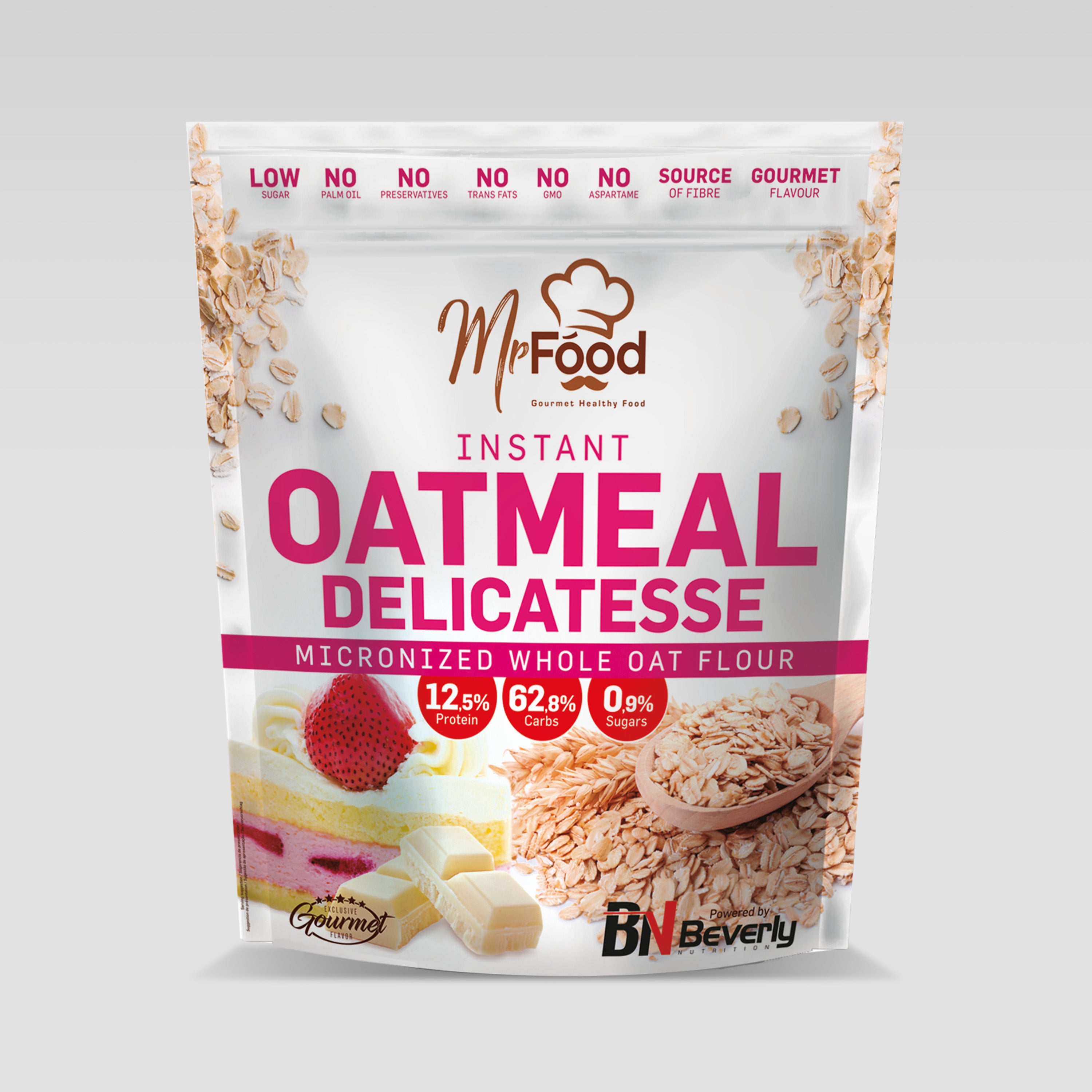 Harina de avena - 1,5 Kg - Strawberry White Choco