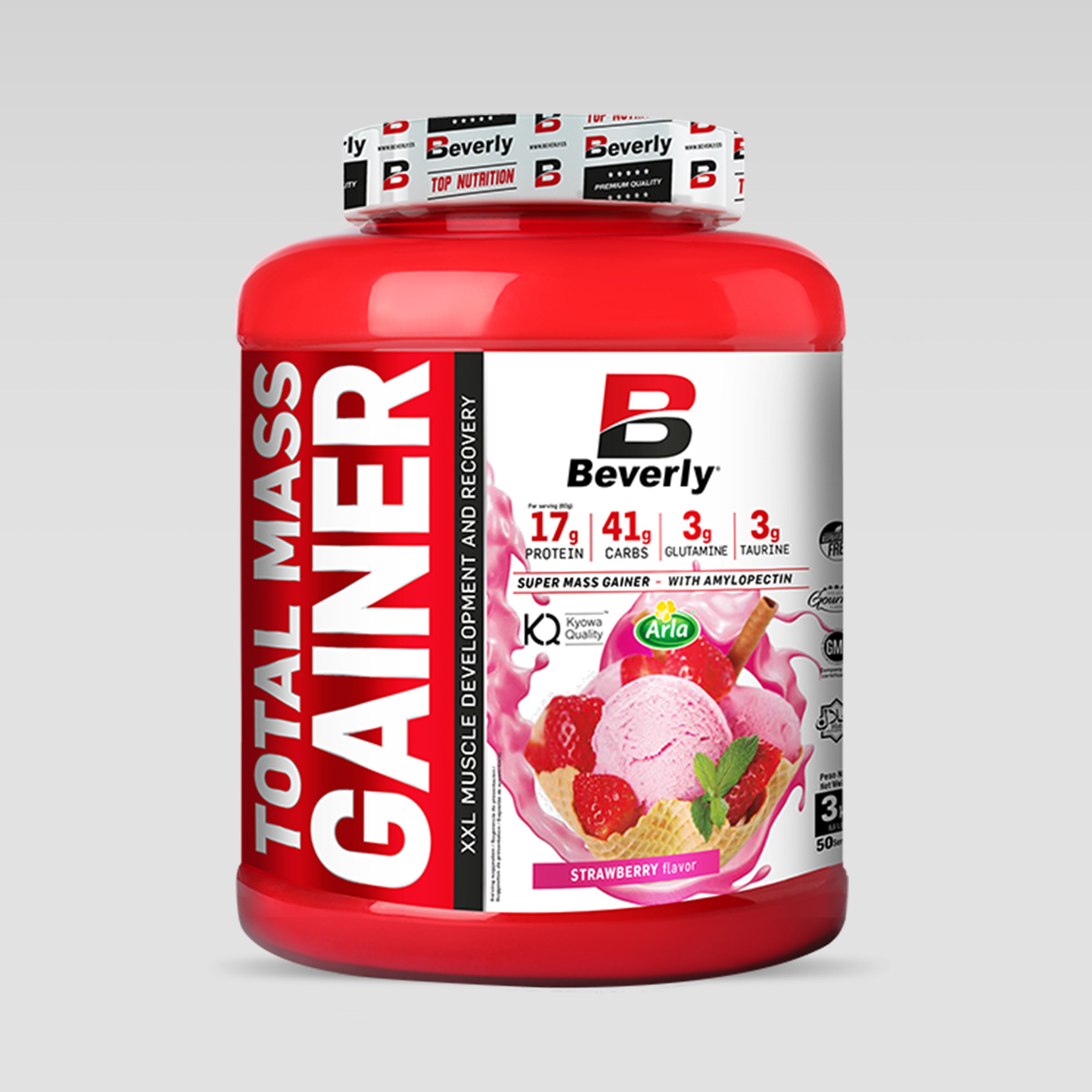 Total Mass Weight gainer - 3 Kg - Strawberry