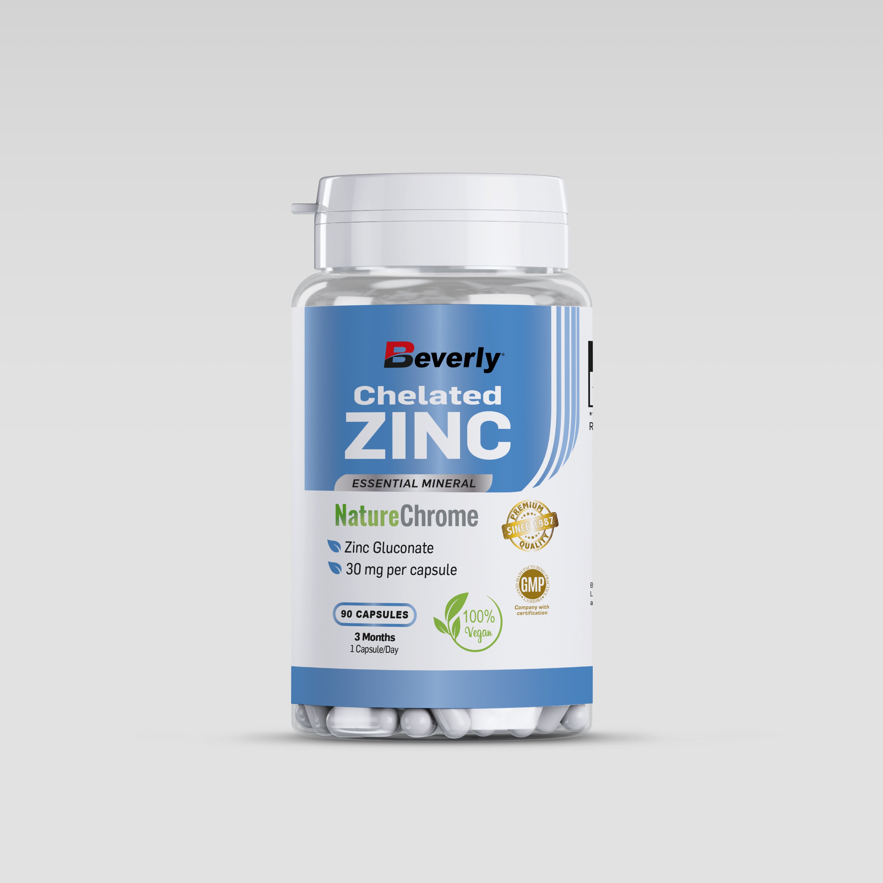 Chelated Zinc - 90 Caps - 90 Servings