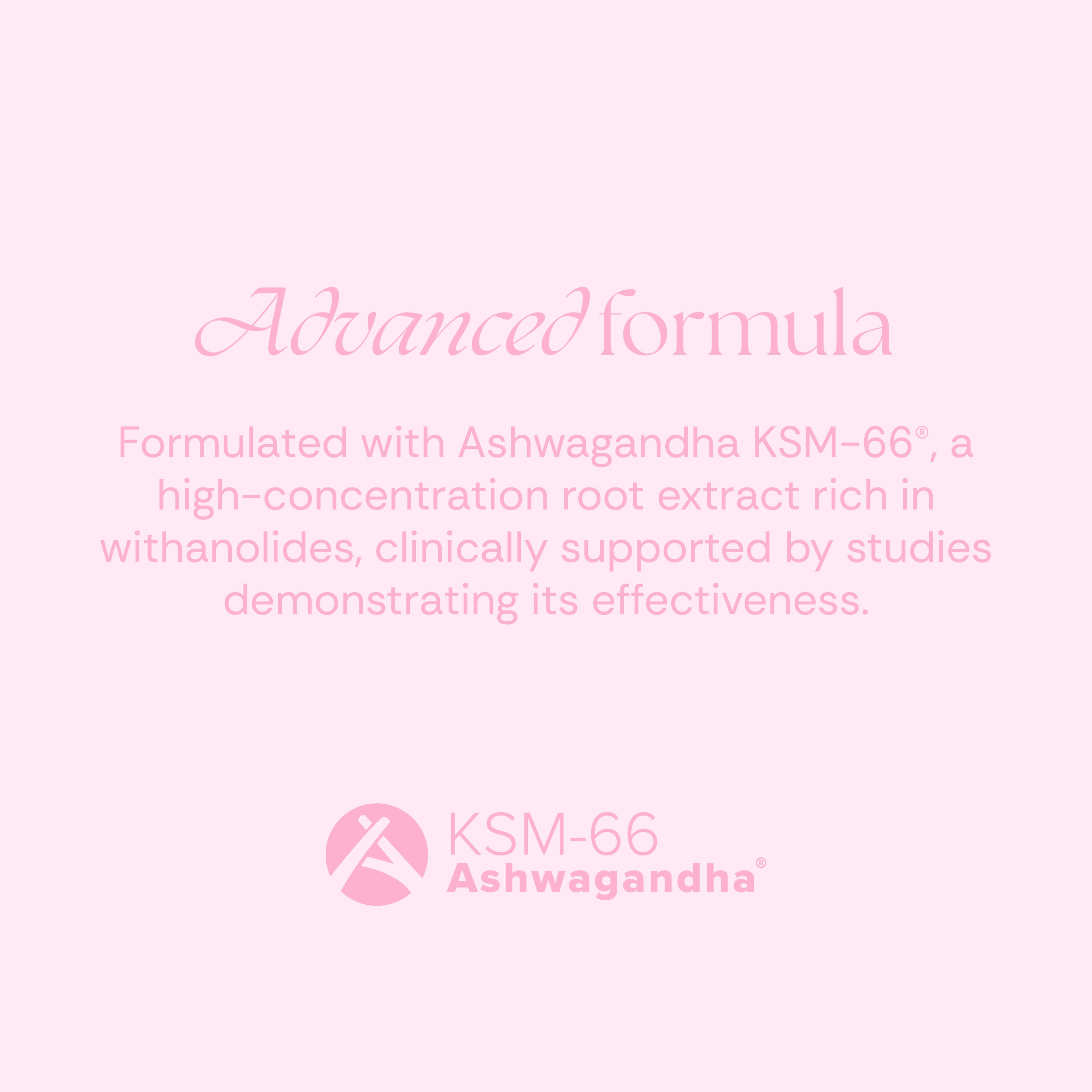 Ashwagandha pour elle KSM-66 + Magnésium, L-Théanine et Rhodiola - 60 gélules