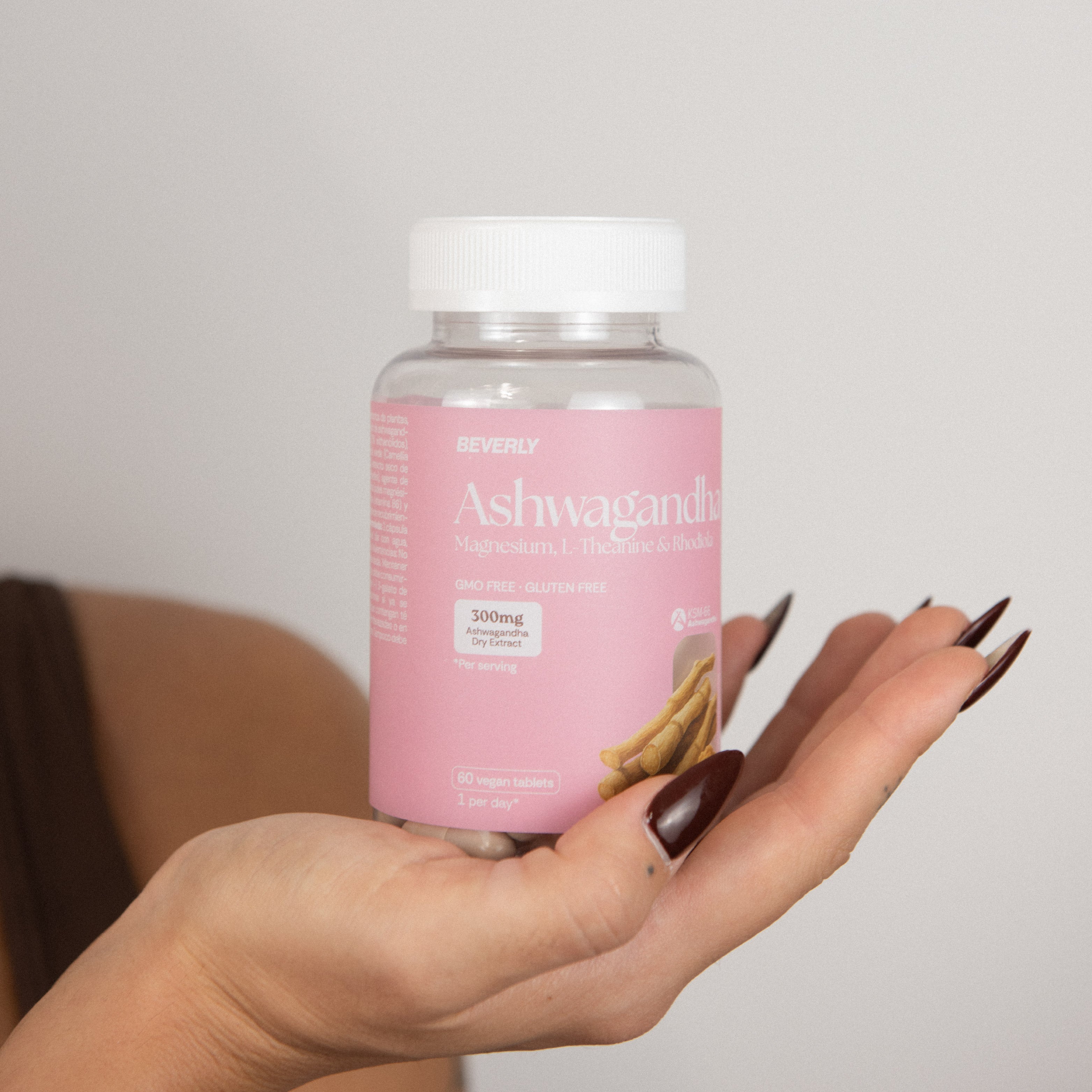 Ashwagandha pour elle KSM-66 + Magnésium, L-Théanine et Rhodiola - 60 gélules