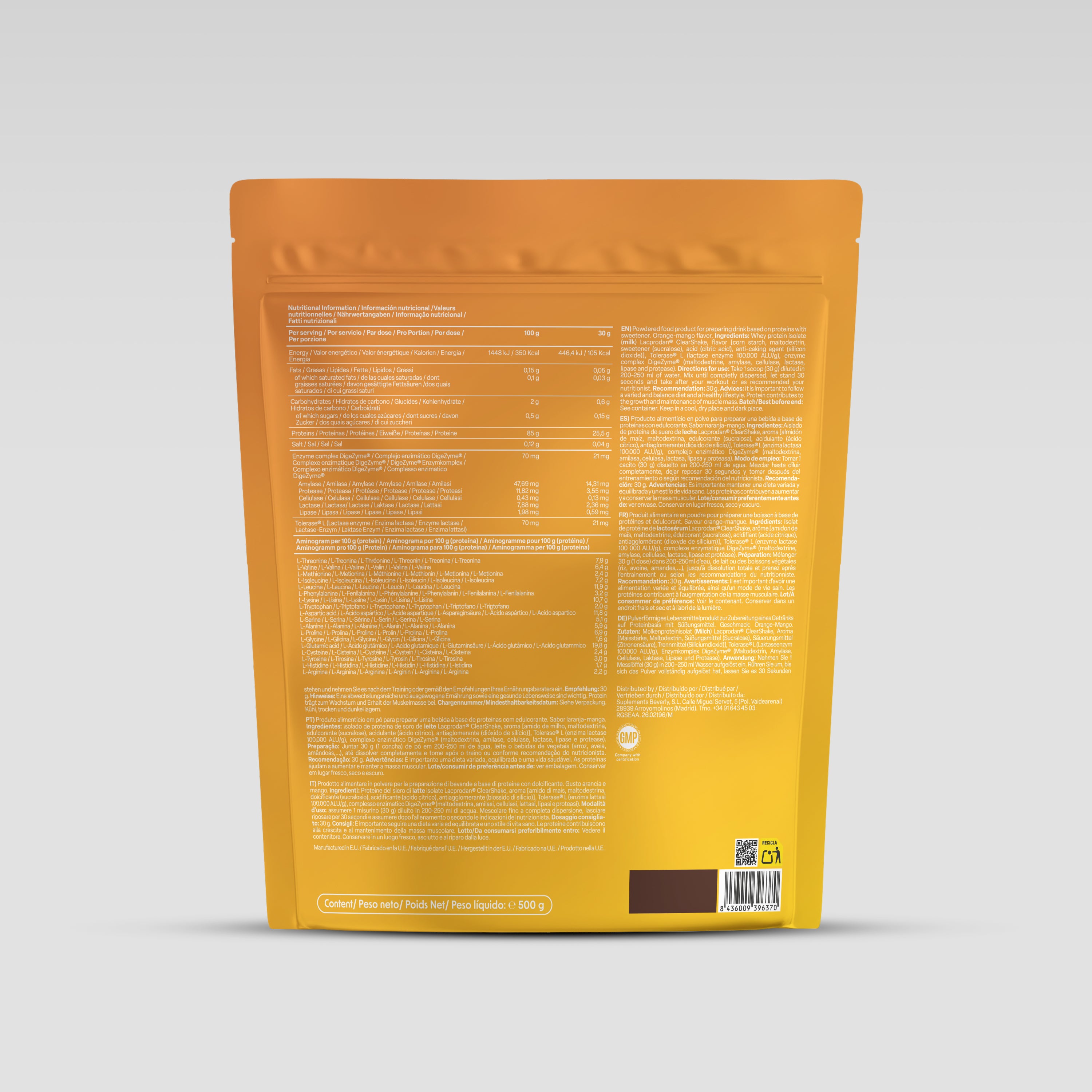 Clear Isolate Protein - 500 g - Orange Mango