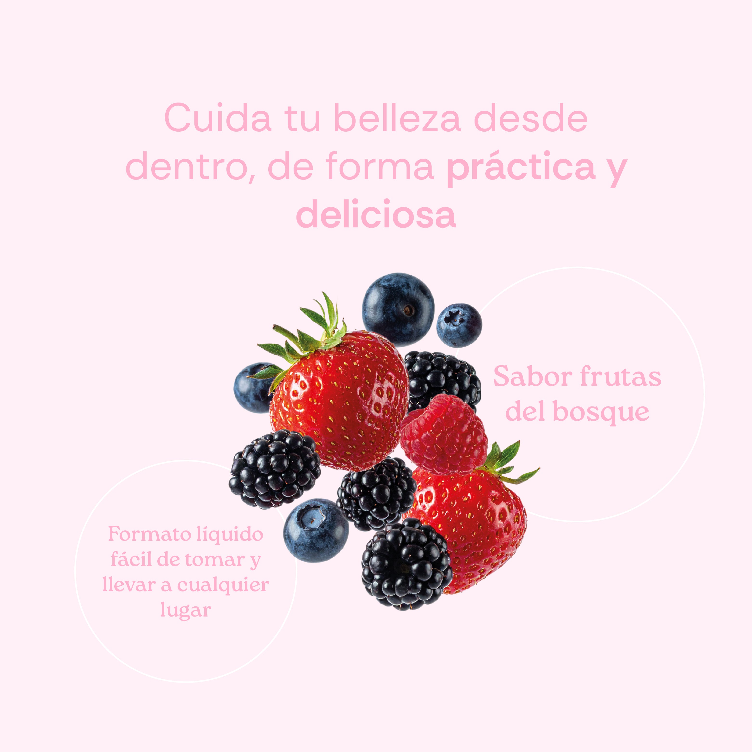 Collagen For Her + Biotina, Vitamina C y Ácido hialurónico - Frutos del bosque - 20 Viales
