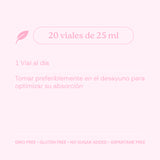 Collagen For Her + Biotina, Vitamina C y Ácido hialurónico - Frutos del bosque - 20 Viales