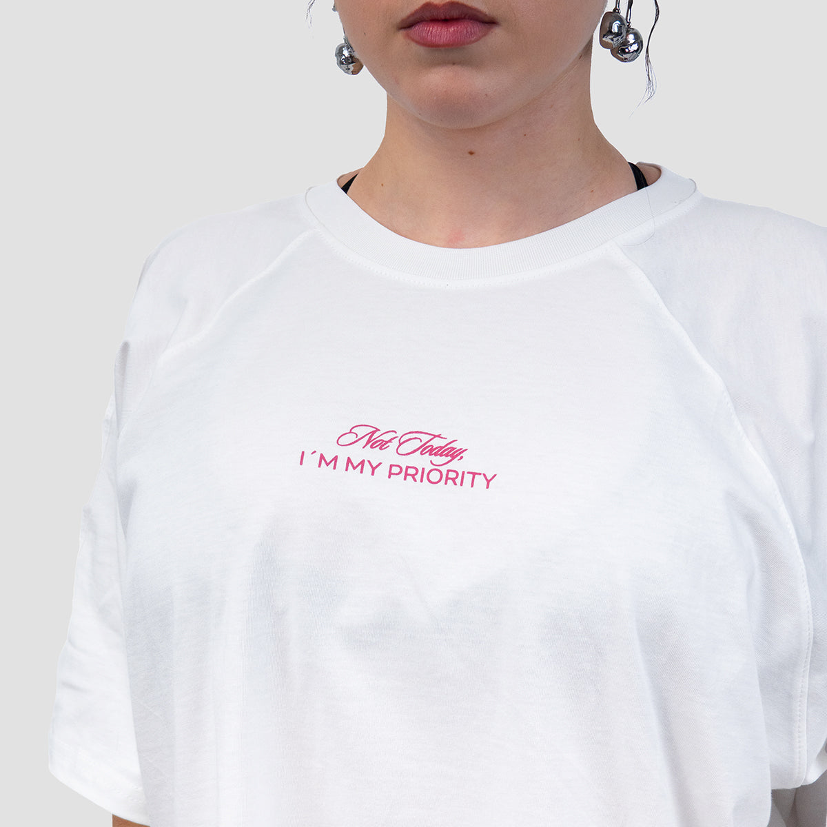 T-shirt oversize - Les résultats comptent plus que les promesses - Gris foncé