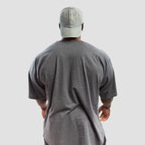 Oversized t-shirt - Results matter more than promises - Dark Gray