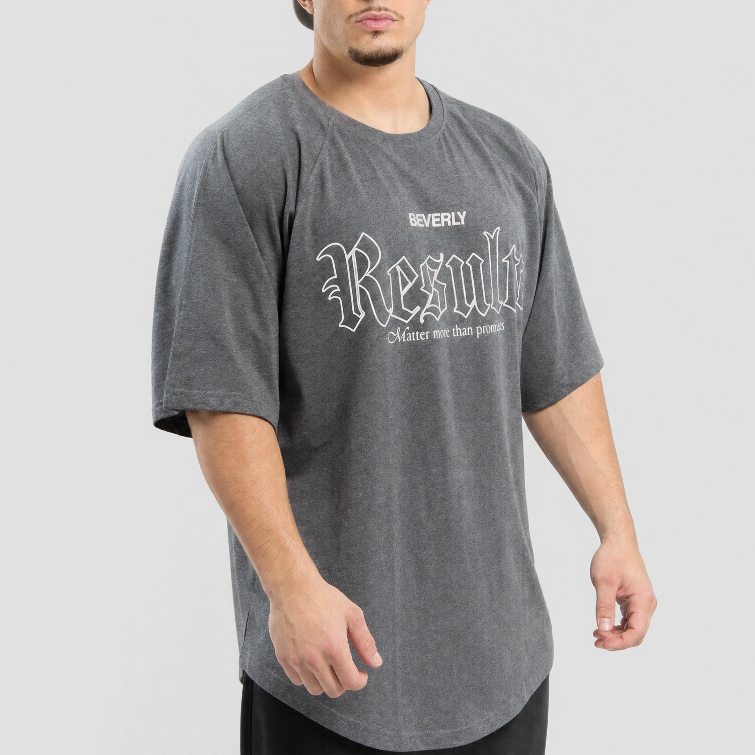 Camiseta oversize - Results matters more than promises - Dark Grey
