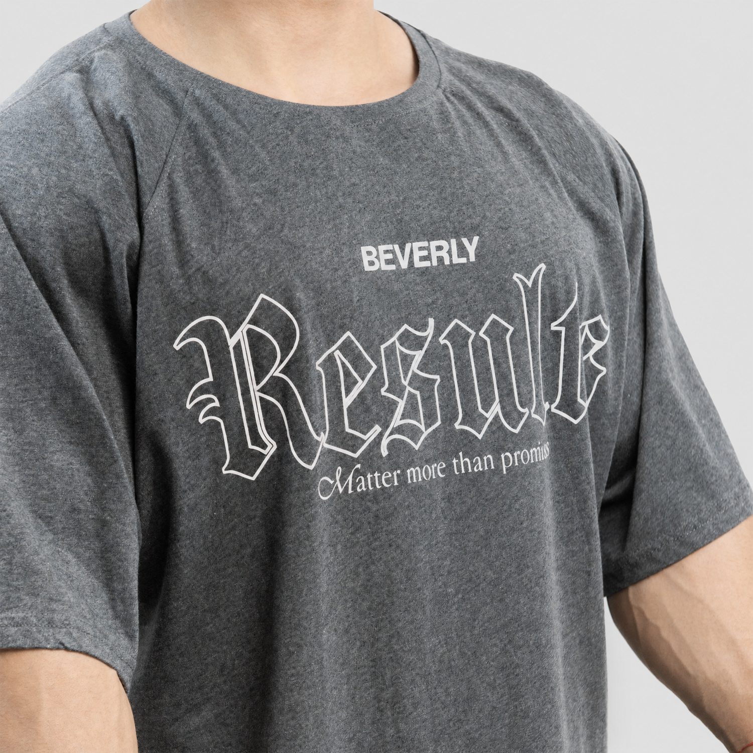 Camiseta oversize - Results matters more than promises - Dark Grey
