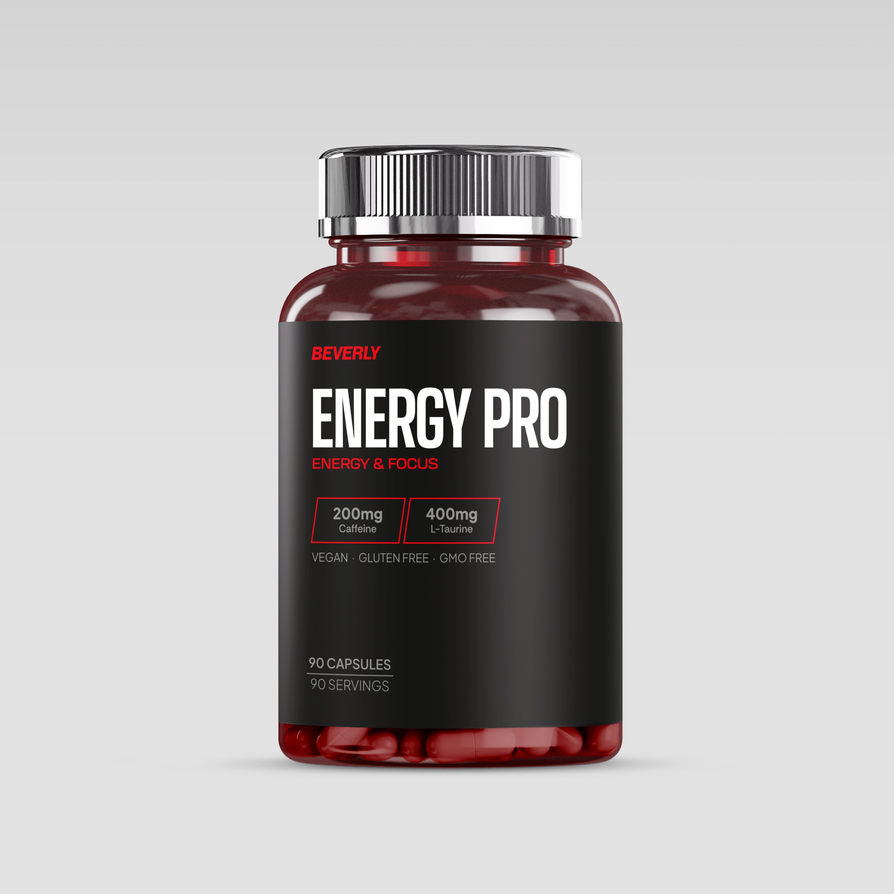 Energy Pro Caffeine + Taurine - 90 Caps - 90 Servings