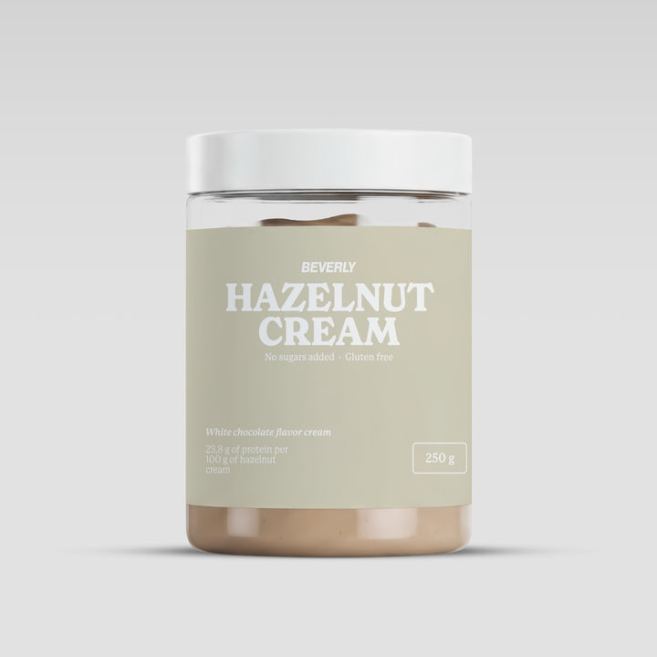 Crema de avellanas - 250 g Beverly 2 web mockup hazelnut cream white chocolate e5239a04 6c8e 4ca3 80e4 a14c644c13d1